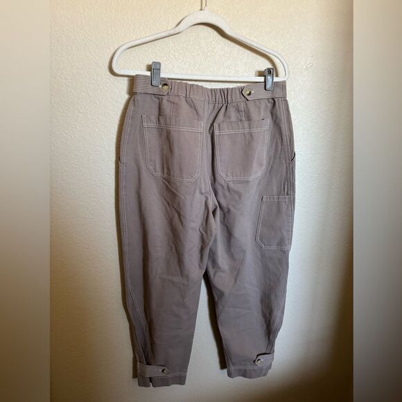 HarperSage Cotton Canvas Ballon Cargo Utility Pants Sz Large in Brown - Picture 5 of 6
